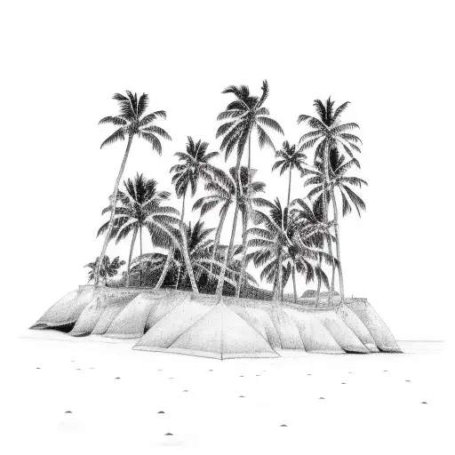 Beach With Palmtrees