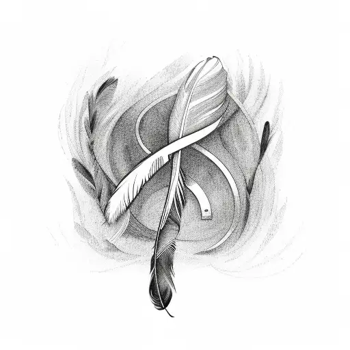Feather With Infinity Symbol