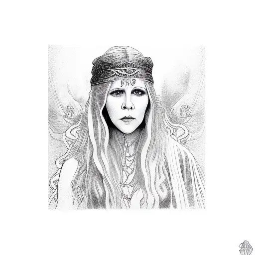 Young Stevie Nicks Tarot Card