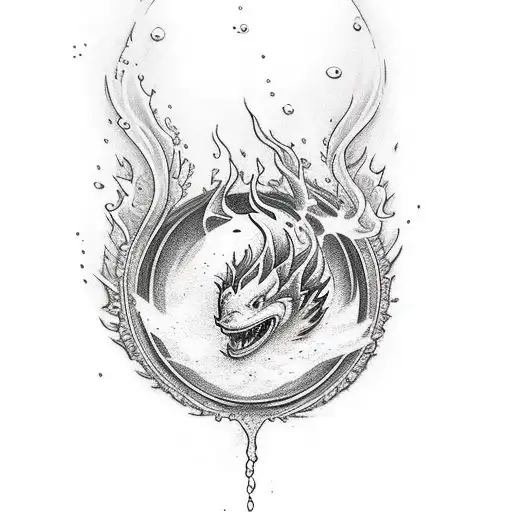 An Open Book With Water And Fire Rising Up Embracing Soft And Romantic Matching