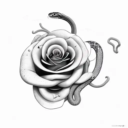 Snake With Rose Stem