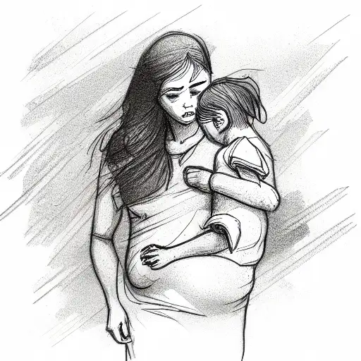 Mother Carrying Her Child