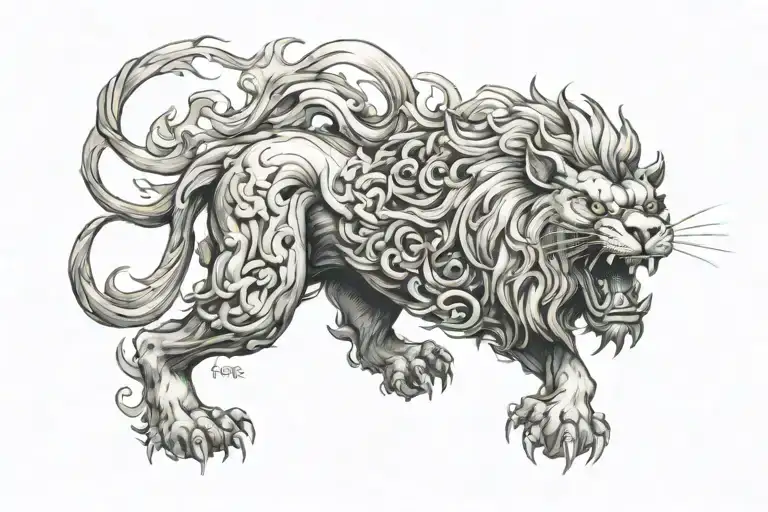 Roaring Chinese Lion