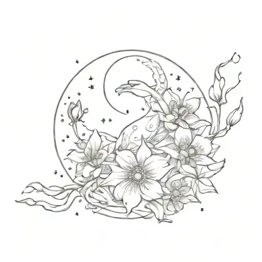 Floral Aquarius Constellation