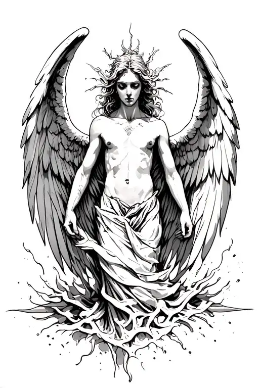 Angel Rising Out Of A Body