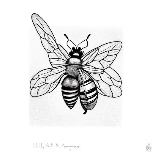 Bee And Butterfly Floating Around A Lilly