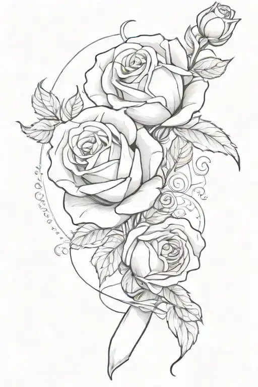 Ballet Slippers And A Rose Intertwined