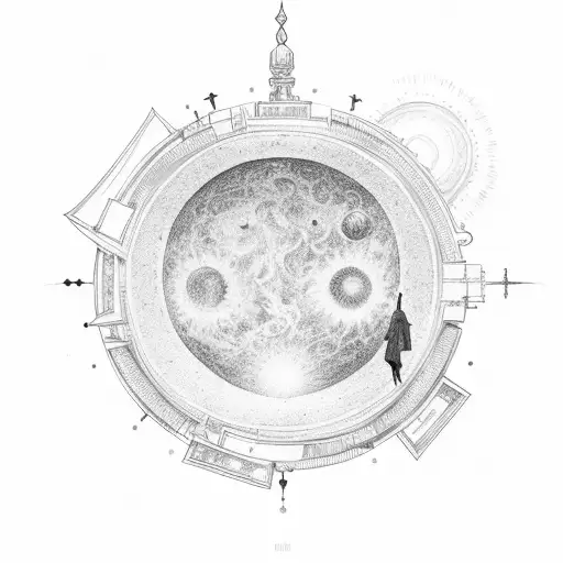Celestial Library Sun Moon Embracing