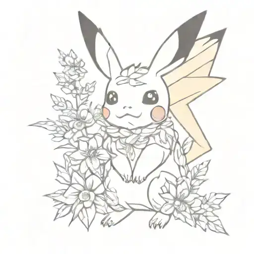 Majestic Pikachu Floral