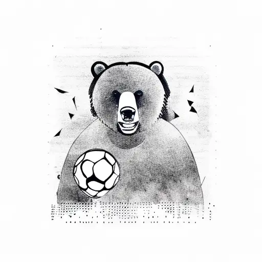 Bear Playing Football
