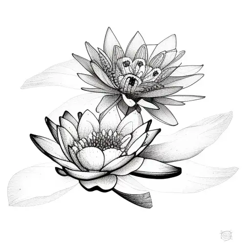 Butterfly With Poppies And Water Lily