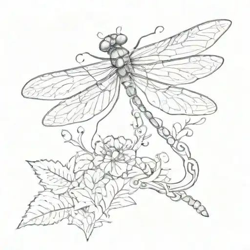 A Dragonfly With A Cursive Letter A