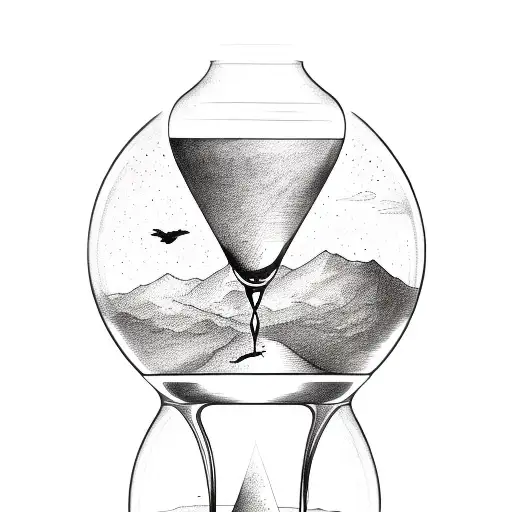 Hourglass With Semicolon Inside