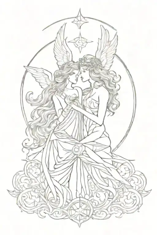 Angel Gemini Zodiac Symbol