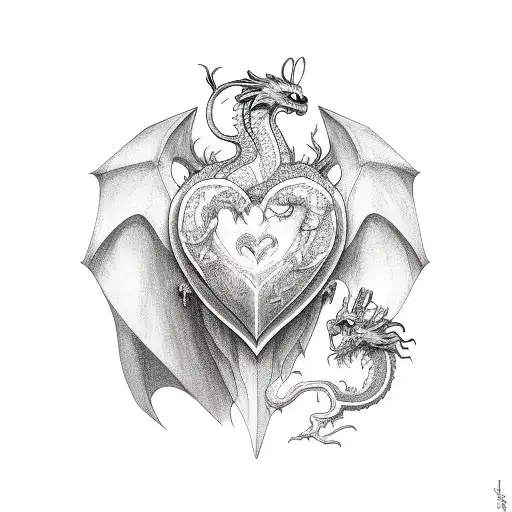 Heart With Dragon