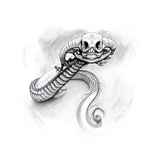 Under Water Snake Skeleton