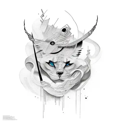 Abstract Tattoo Representing Loneliness