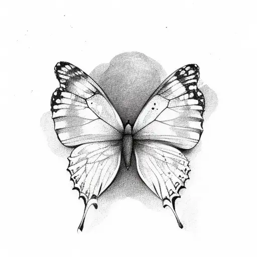 A Butterly One Wing Is Normal Other Wingflying Away With Broken Small Pieces