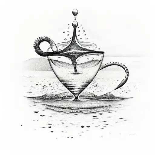 Hour Glass With Ocean Symbolising Slow Is Smooth Smooth Is Fast