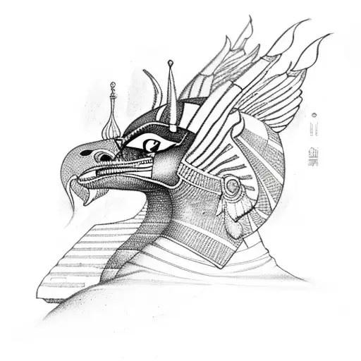 Egyptian With Flames