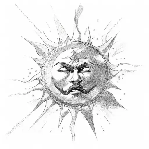 Gods Fighting For The Sun