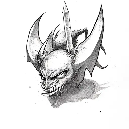 Devil And A Bat Getting Killed