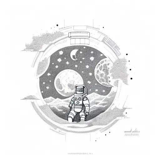 Astronaut And Moon