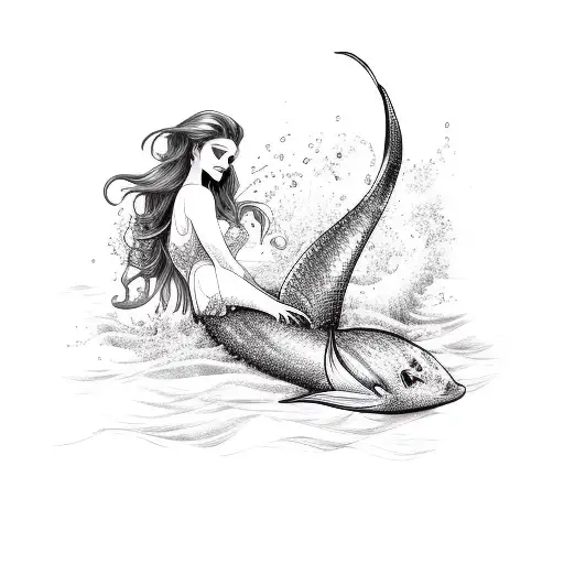Mermaid Sexy With Waves