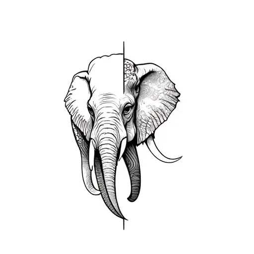 Half Mountain And Half Elephant Head