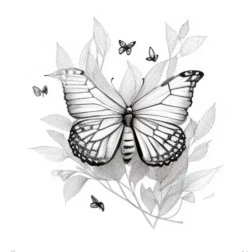 The Name Natalie With Little Butterflies