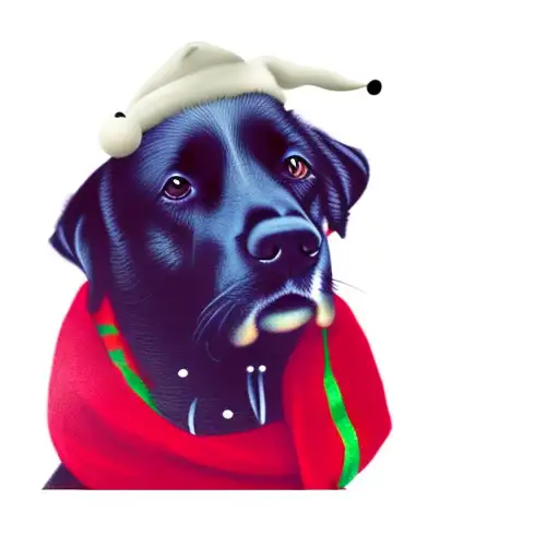 A Dog Wearing A Santa Hat