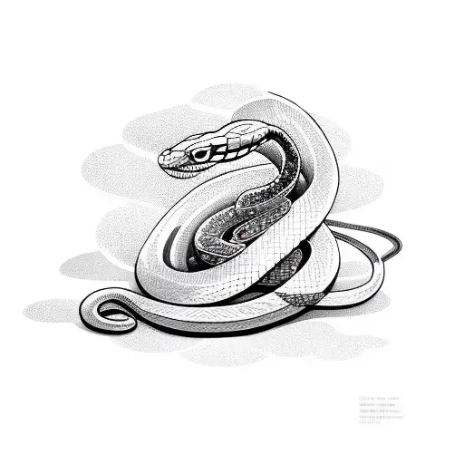 Snake Wrapped Around A Typewriter