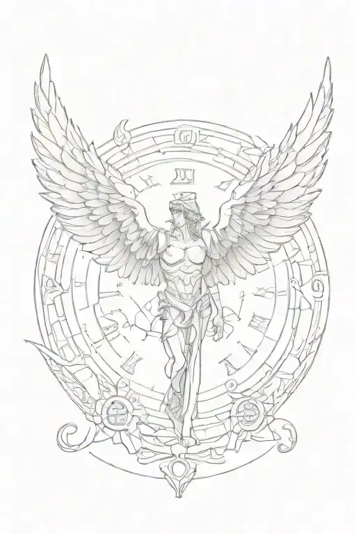 The Date 8-28 In Roman Numerals With Angle Wings And A Halo