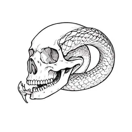 Snake Eating Skull Line