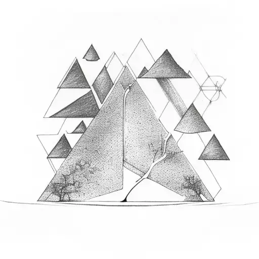 Tree With Triangle And Black Band