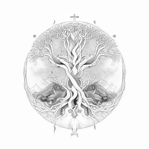 Yggdrasil With 9 Total Branches