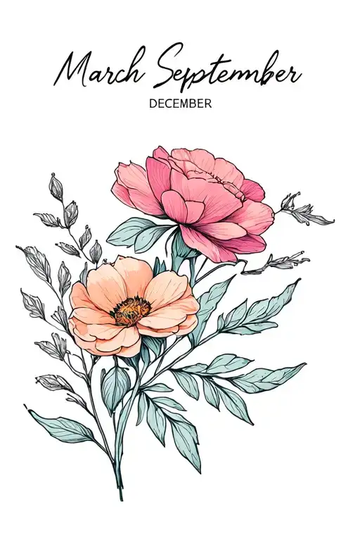Birth Flowers March September January And December