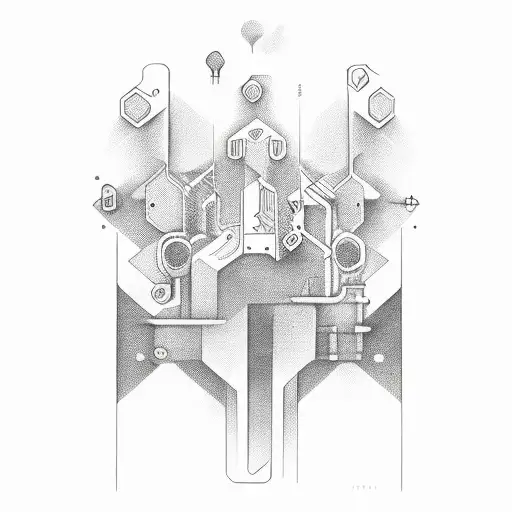 P Initial With Tech Inspiration