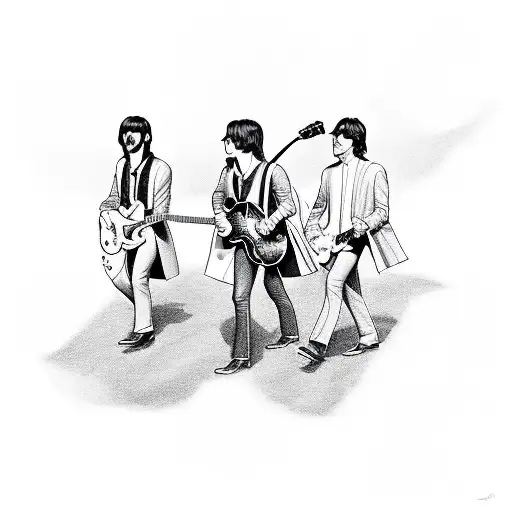 The Beatles Walking Incorporating A Guitar And Mic From The Game Rock Band