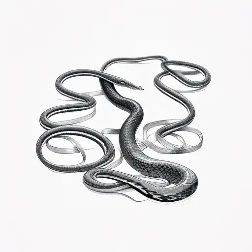 Snake Rapping Around Vine Knots