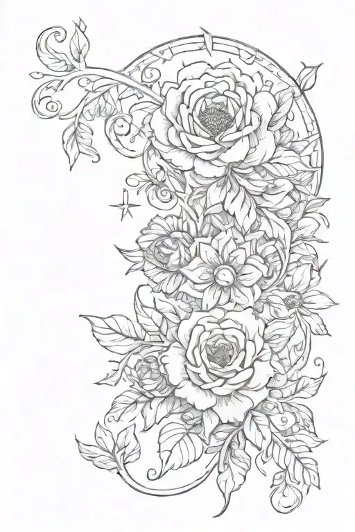 Floral And Celestial Themed