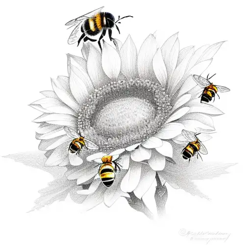 Feburary Burth Flower With Bee