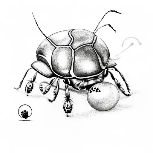 Geranium With Ladybug And Pearls