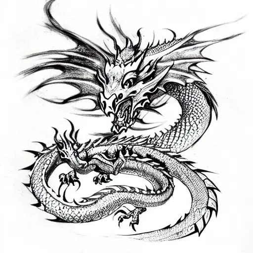 A Whole Dragon Covering A Forearm