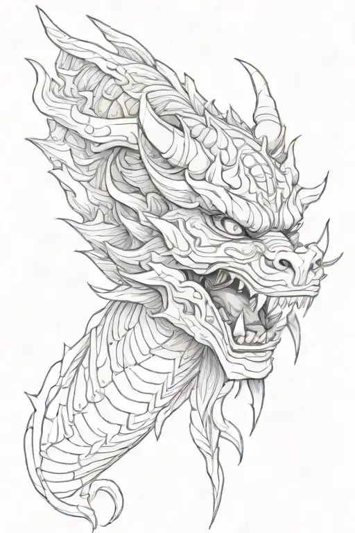 Samurai Dragon Demon In Mask