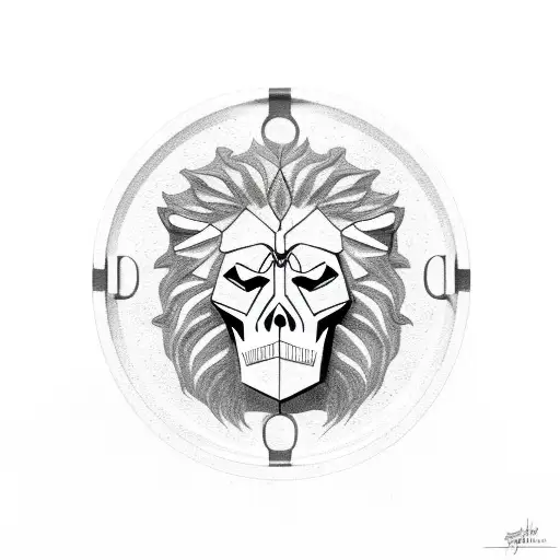 Weight Plate With Skull And Lion