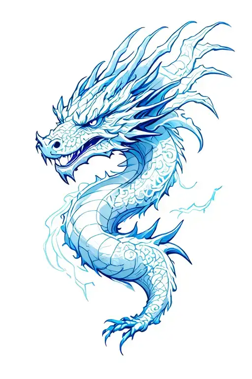 Lightning Blue Dragon Wrapped