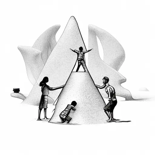 Hourglass With People Playing In The Sand