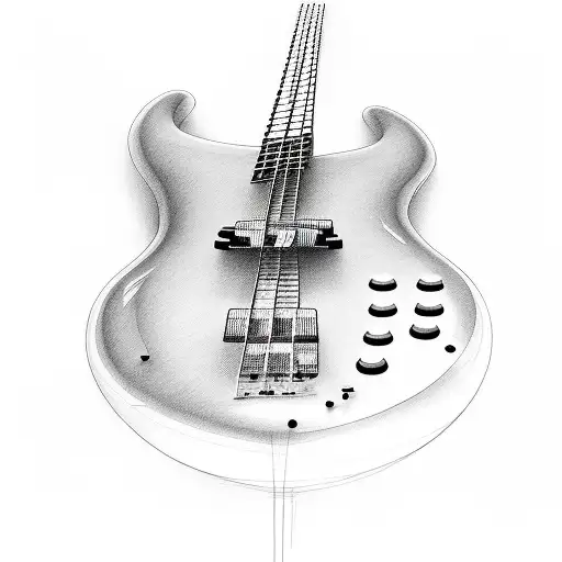 Bass Guitar With Michael Makayla Macey And Mattie Names As Strings