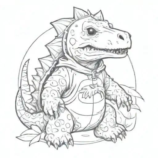 Teddy Bear In A Dinosaur Onesie